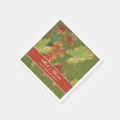 Servetjes voor dessertreceptie Herfst Druivenblade Servet (Hoek)