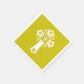 Servetten Bloemkruis Geel (Hoek)
