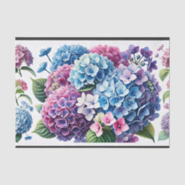 servetten, decoupage, hydrangeas, crea tissuepapier
