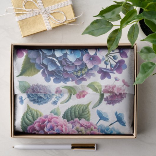 servetten, decoupage, hydrangeas, crea tissuepapier (Geschenk)
