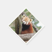 Servetten Foto rode panda, dieren 0464. (Hoek)