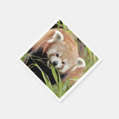 Servetten Foto rode panda , dieren 0468. (Hoek)