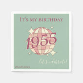 Servetten geboren in 1955 70ste verjaardag tafel d (Voorkant)