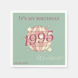 Servetten geboren in 1995 30ste verjaardag tafel d