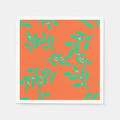 Servetten met bessen en bladeren op Sinaasappel (Voorkant)