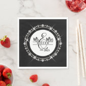 Servetten met eigen naam Mijnheer & Mevrouw (Insitu)