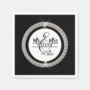Servetten met eigen naam voor Mr. & Mrs.