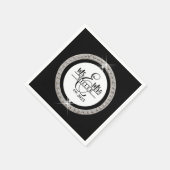 Servetten met eigen naam voor Mr. & Mrs. (Hoek)