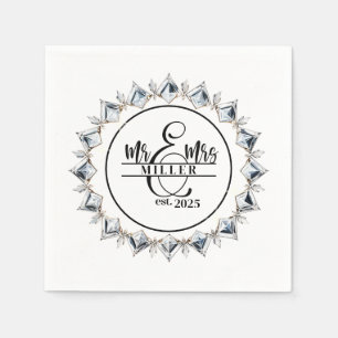 Servetten met eigen naam voor Mr. & Mrs.