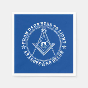 servetten met Freemasonsymbool