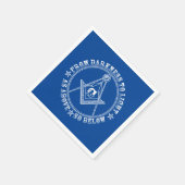 servetten met Freemasonsymbool (Hoek)