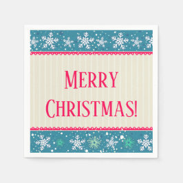 Servetten met Sneeuwvlokken & Cadeaus