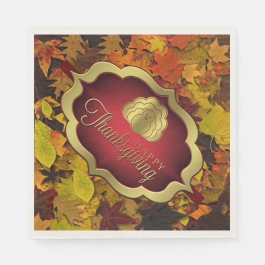 Servetten - Papier - Herfst Happy Thanksgiving (Voorkant)