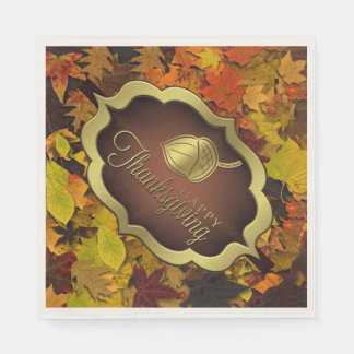 Servetten - Papier - Herfst Happy Thanksgiving