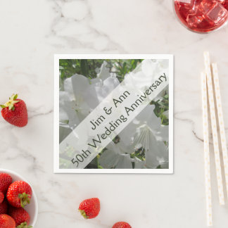 Servetten - Papier - Witte Azalea's