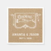 Servetten van het Document van het Huwelijk van de (Voorkant)