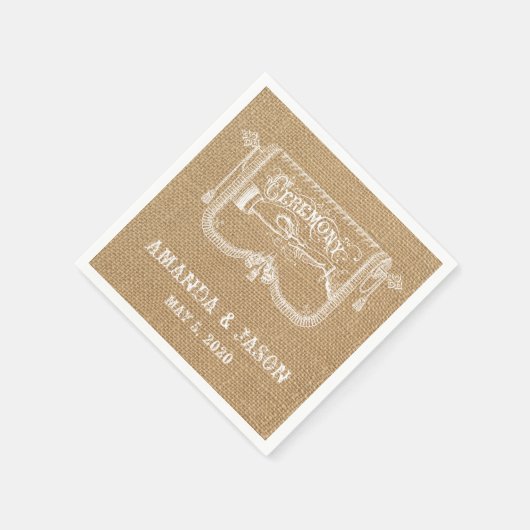 Servetten van het Document van het Huwelijk van de (Hoek)