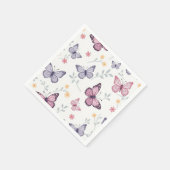 Servetten (vlinderpatroon met vlinders) (Hoek)