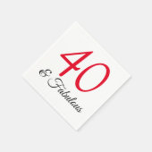 servetten voor 40 en Fabulous-verjaardagsluiers (Hoek)