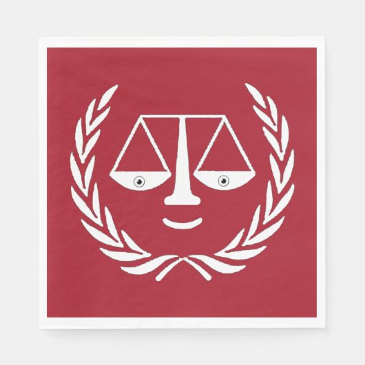 Servetten voor afstudeerfeest van rechtenstudent (Voorkant)