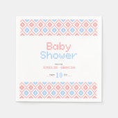 Servetten voor Baby shower | Pixelweven (Voorkant)