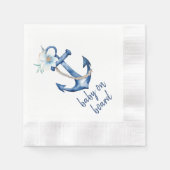 servetten voor nautisch Baby shower | Blauwe Water (Voorkant)