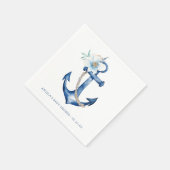 servetten voor nautisch Baby shower | Navy Blue Wa (Hoek)