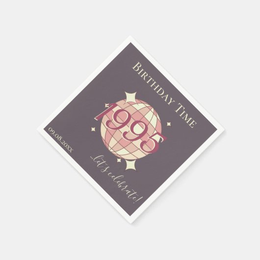 Servetten voor personen geboren in 1995 30e verjaa (Hoek)