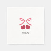 Servetten | Zoete Kers Cute Strik Illustratie (Voorkant)