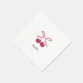 Servetten | Zoete Kers Cute Strik Illustratie (Hoek)