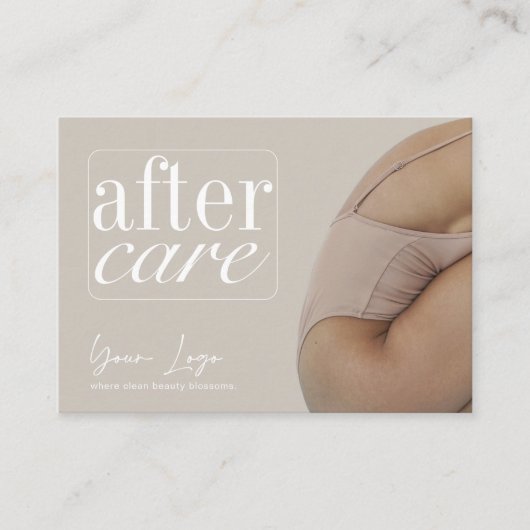 Service Aftercare Skincare Visitekaartje (Voorkant)
