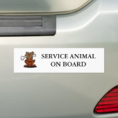Service Animal Bumpersticker (Op auto)