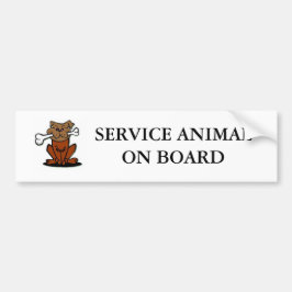 Service Animal Bumpersticker