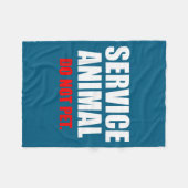 Service Animal Do Not Pet Funny Animal Lover  Fleece Deken (Voorkant (Horizontaal))