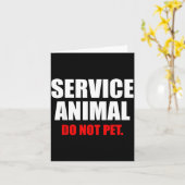 Service Animal Do Not Pet Funny Animal Lover  Kaart (Gele Bloem)