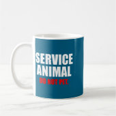 Service Animal Do Not Pet Funny Animal Lover  Koffiemok (Links)