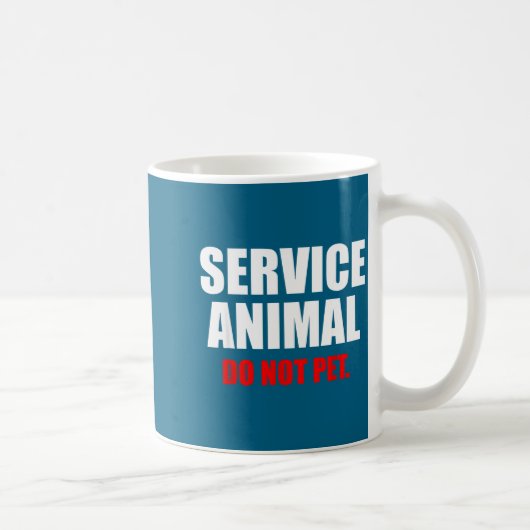Service Animal Do Not Pet Funny Animal Lover  Koffiemok (Rechts)