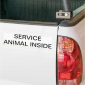 Service Animal Inside Sticker (Op Truck)