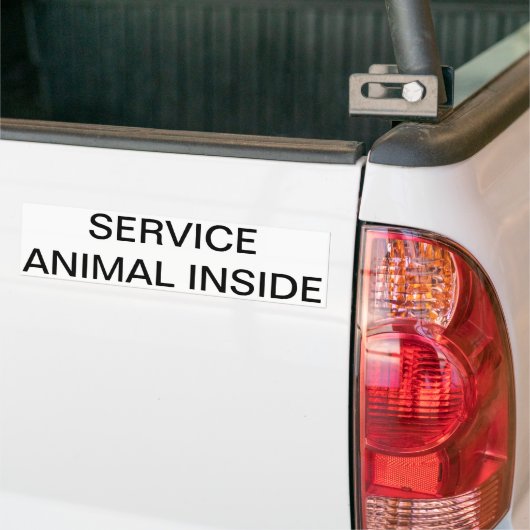 Service Animal Inside Sticker (Op Truck)