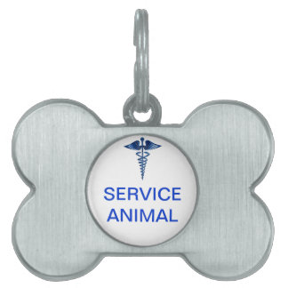 Service Animal Label met medische Logo Huisdieren Naamplaatje