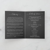 Service begrafenis overlijdensbericht met foto bed bedankkaart (Binnen)