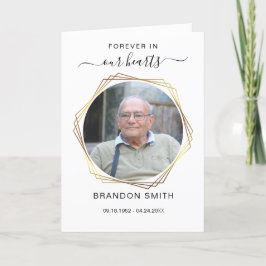 Service begrafenis overlijdensbericht met foto bed bedankkaart