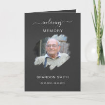 Service begrafenis overlijdensbericht met foto bed