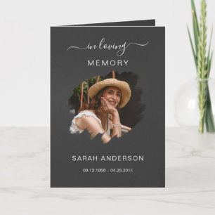 Service begrafenis overlijdensbericht met foto bed bedankkaart