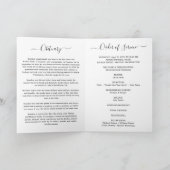 Service begrafenis overlijdensbericht met foto bed bedankkaart (Binnen)