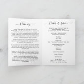 Service begrafenis overlijdensbericht met foto bed bedankkaart (Binnen)