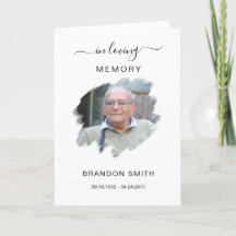 Service begrafenis overlijdensbericht met foto bed