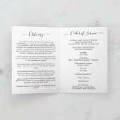 Service begrafenis overlijdensbericht met foto bed bedankkaart (Binnen)