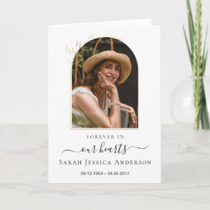 Service begrafenis overlijdensbericht met foto bed bedankkaart