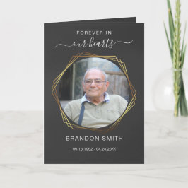 Service begrafenis overlijdensbericht met foto bed bedankkaart